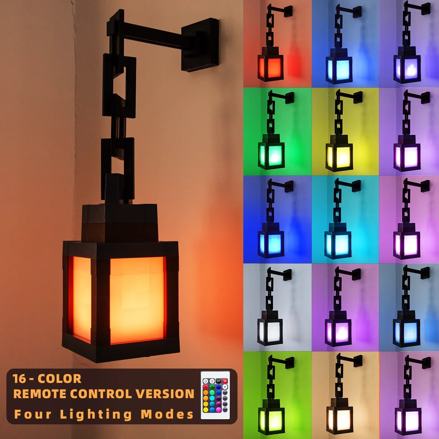 MineLamps™ PixelGlow Lantern – The Ultimate Minecraft-Inspired RGB Light